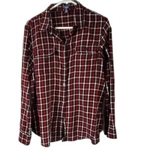 Chaps Womens size XXL Flannel long sleeve Plaid Shirt